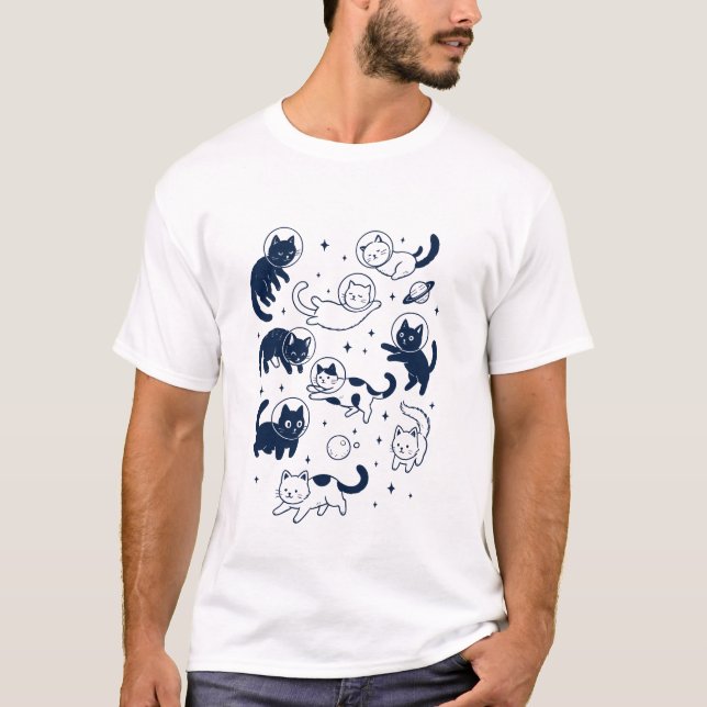 Kattastronaut T-Shirt (Framsida)
