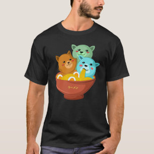 Kattätande nudles japanese t shirt