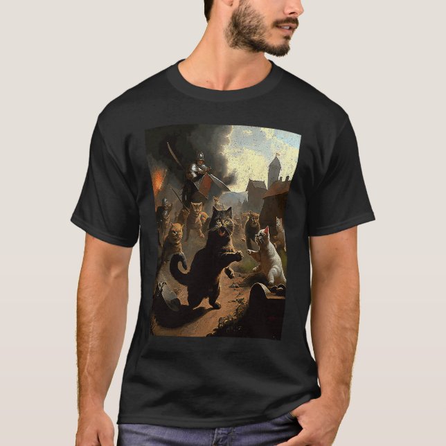Kattattackskrig T Shirt (Framsida)