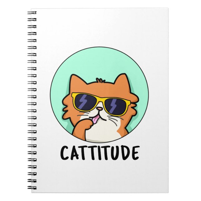 Kattattityd Rolig Katt Attityd Skämt Anteckningsbok (Framsidan)