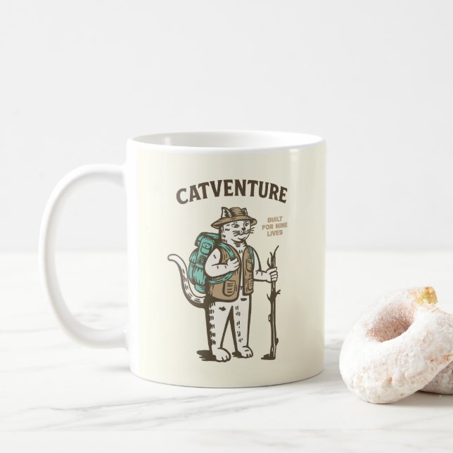 Kattäventyr Kaffemugg (Med munk)