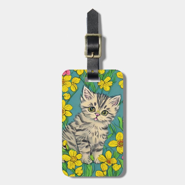 Kattbagageetikett Bagagebricka (Vertikal Framsida)