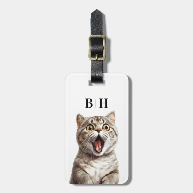 Kattbagageetikett Bagagebricka (Vertikal Framsida)