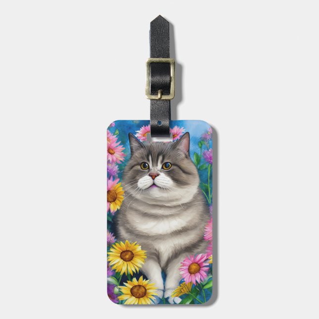 Kattbagageetikett Bagagebricka (Vertikal Framsida)