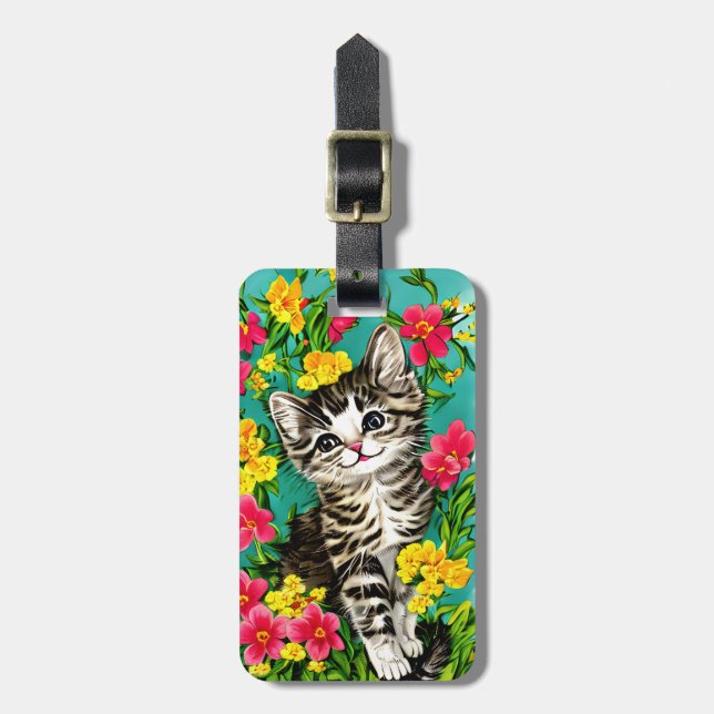 Kattbagageetikett Bagagebricka (Vertikal Framsida)