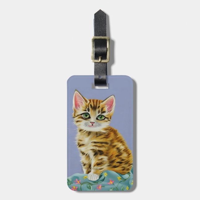 Kattbagageetikett Bagagebricka (Vertikal Framsida)