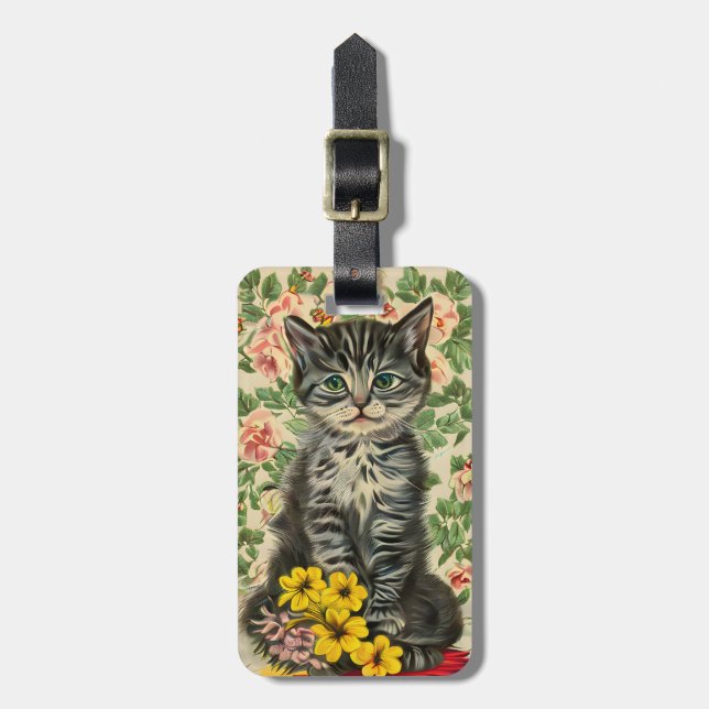Kattbagageetikett Bagagebricka (Vertikal Framsida)