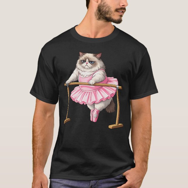 Kattballett Balettdansare Dansare T Shirt (Framsida)