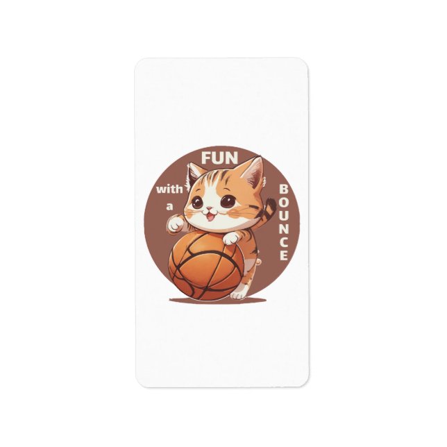 kattbasket adressetikett (Framsidan)