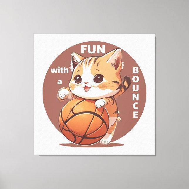 kattbasket canvastryck (Framsida)