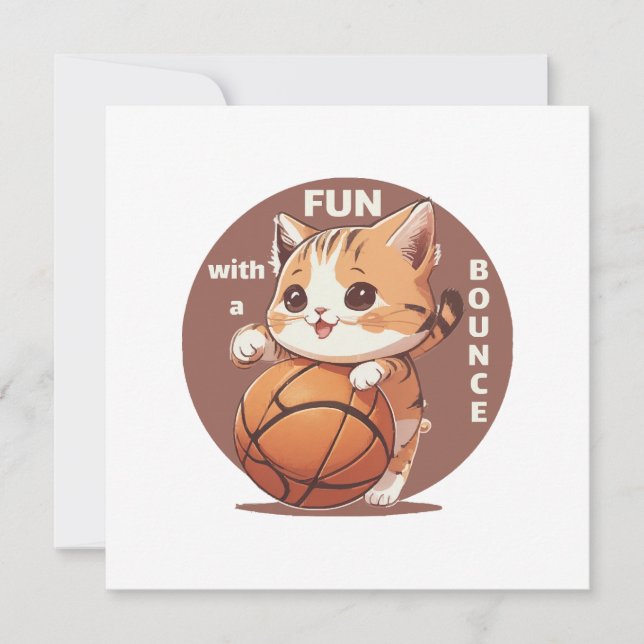 kattbasket inbjudningar (Framsida)