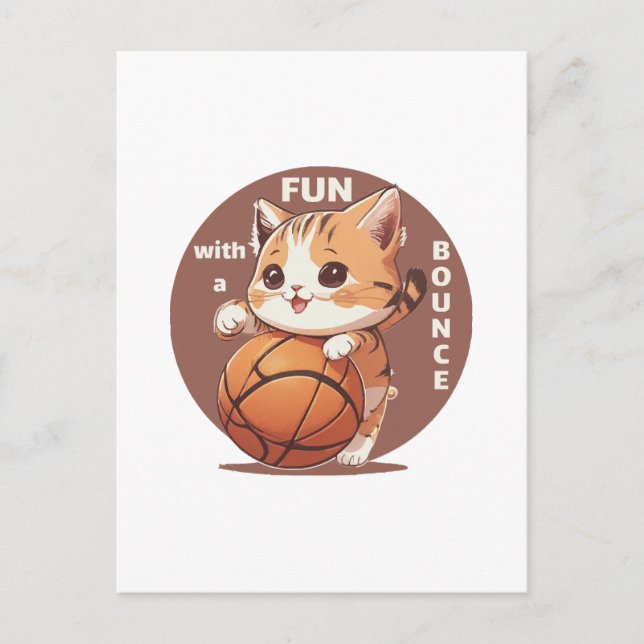 kattbasket vykort (Framsida)