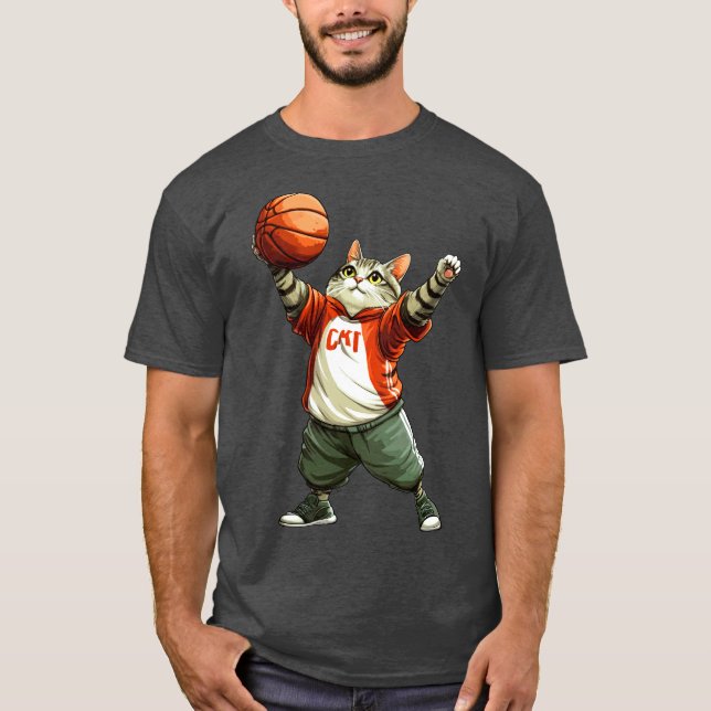 Kattbasketboll T-Shirt (Framsida)