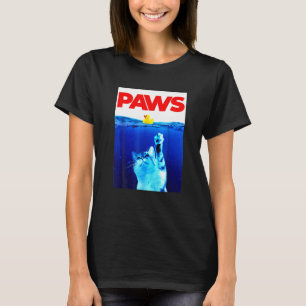 Kattben Katt Och Gul Gummiand Söt Kattunge  Katt P T Shirt
