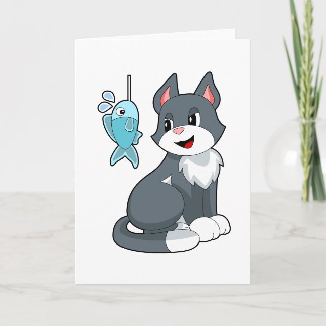 Kattbete Fisk Kort (Framsida)