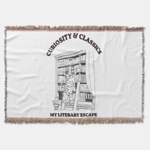 Kattbibliotekarie Estetisk Konstaffisch Filt