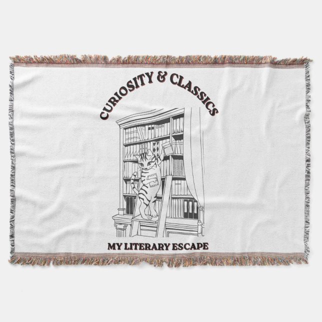 Kattbibliotekarie Estetisk Konstaffisch  Filt (Framsidan)
