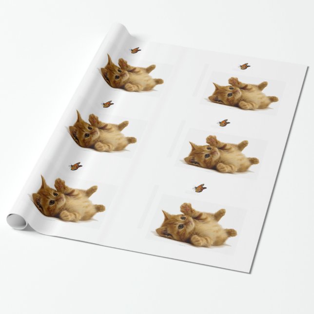 Kattbild för papper omslutning presentpapper (Utrullad)