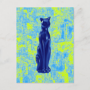 Kattblått ~ vykort/inbjudan inbjudan vykort