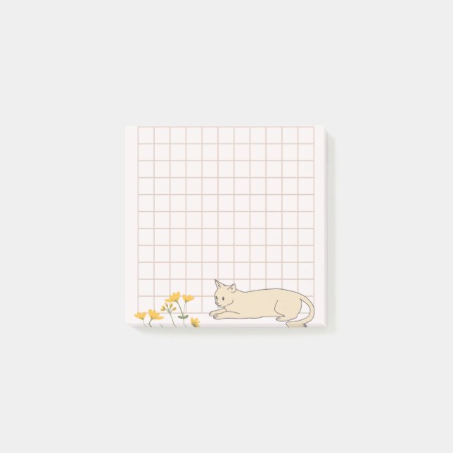 Kattblomsgrid Post-it Block (Framsida)