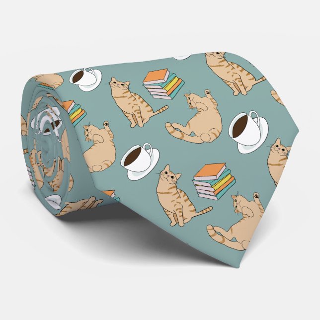Kattböcker Och Koffetid Slips (Rullad)