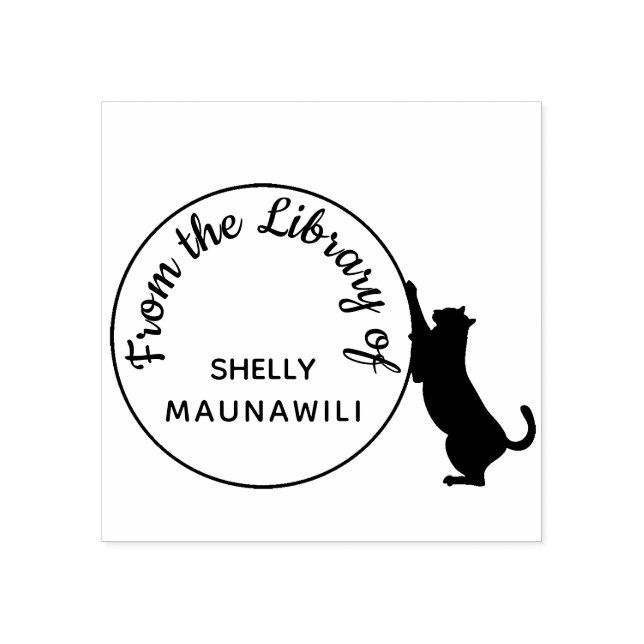 Kattbokningsplattan från Bibliotek i Namn Stämpel (Tryck)