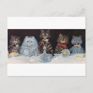 Kattbröllop, Bröllop, Brud, Louis Wain Vykort