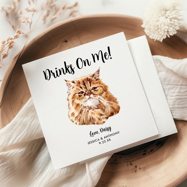 Kattbröllop Cocktail Servetter (Skapare uppladdad)