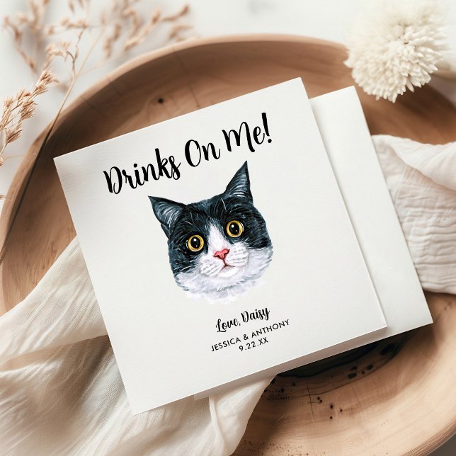 Kattbröllop Cocktail Servetter (Skapare uppladdad)