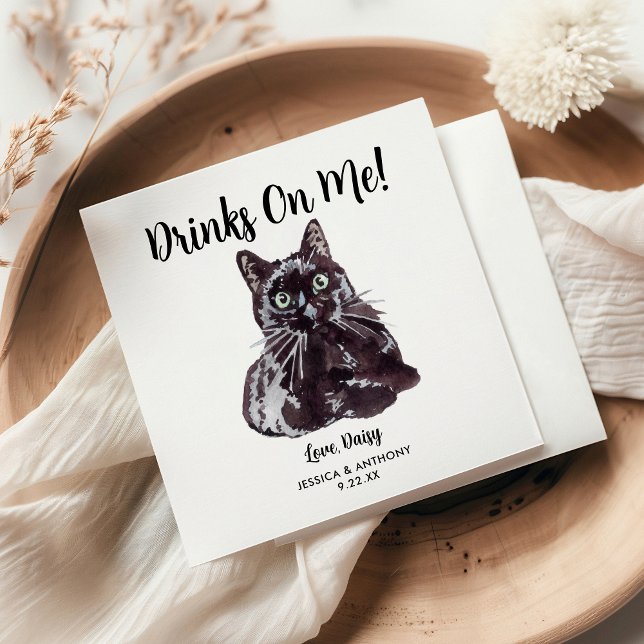 Kattbröllop Cocktail Servetter (Skapare uppladdad)