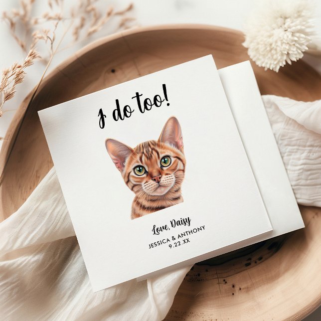 Kattbröllop Cocktailservetter Pappersservett (Skapare uppladdad)