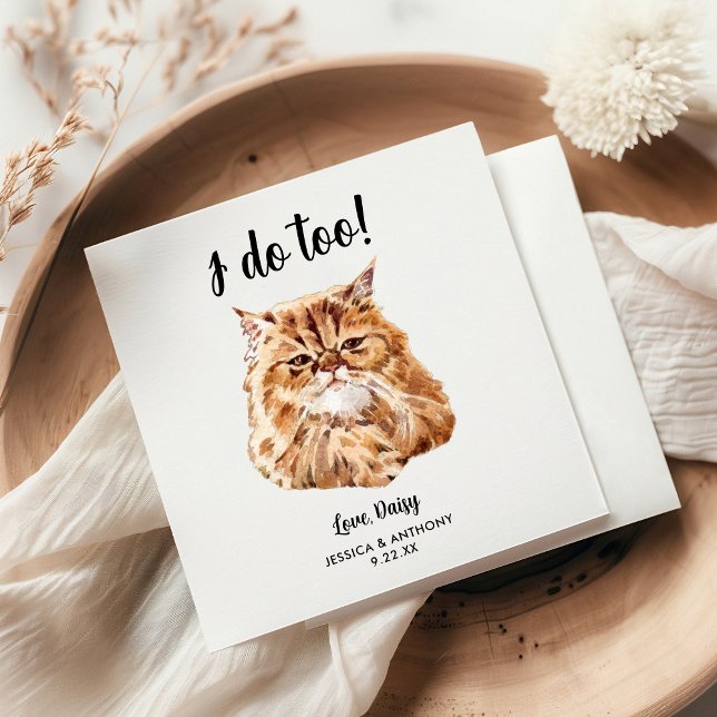 Kattbröllop Cocktailservetter Pappersservett (Skapare uppladdad)
