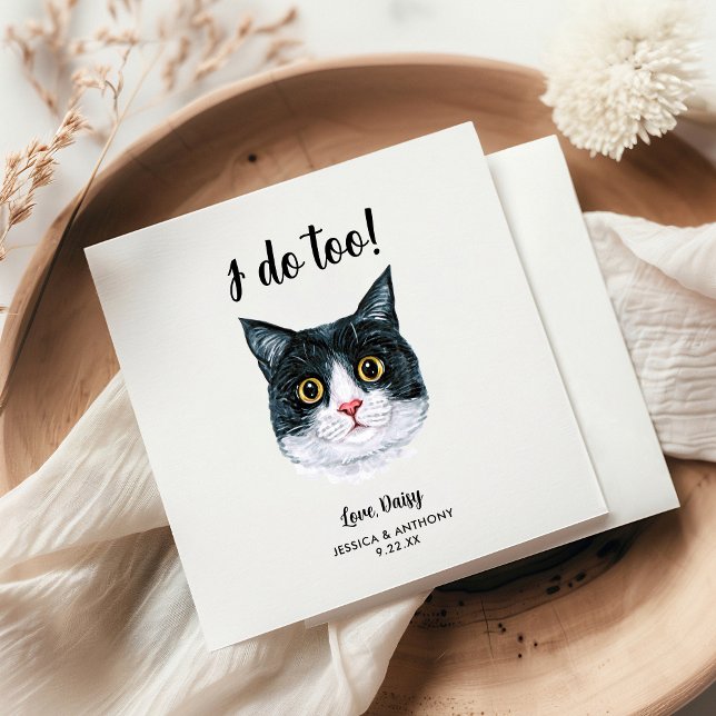 Kattbröllop Cocktailservetter Pappersservett (Skapare uppladdad)