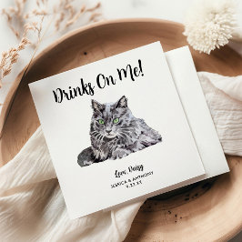 Kattbröllop Cocktailservetter Pappersservett