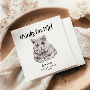 Kattbröllop Cocktailservetter Pappersservett
