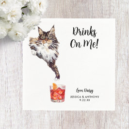 Kattbröllop Cocktailservetter Pappersservett
