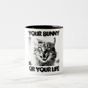 Kattbrottslingar i din bunny eller ditt liv... Två-Tonad mugg