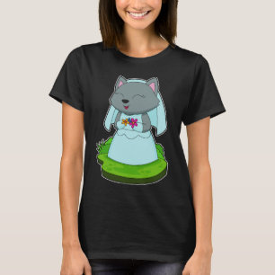 Kattbrudblommor Bröllop T Shirt
