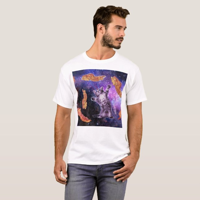 Kattburk bacon med laser öga t shirt (Hel framsida)