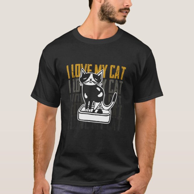Kattburken Städning efter sällskapsdjur 1 T Shirt (Framsida)
