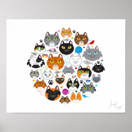 Kattcirkel 11x14 Poster