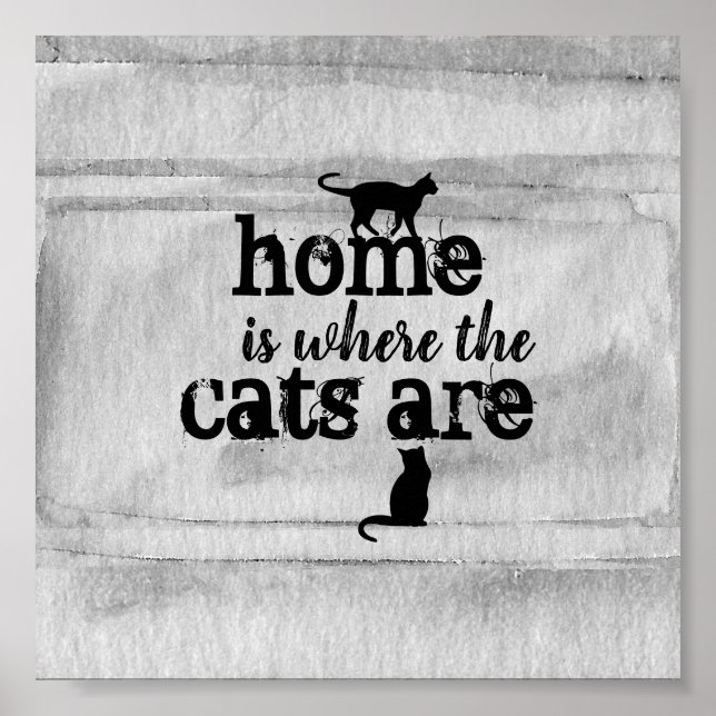 kattcitat poster vattenfärgsdesign (Framsidan)