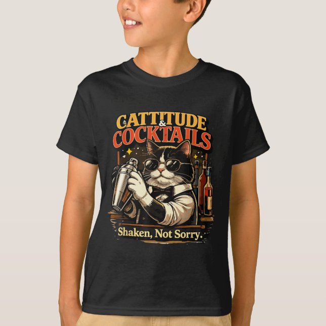Kattcocktail - Rollig bartender T Shirt (Framsida)