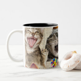 Kattcollage Kaffe Mugg