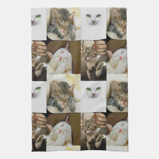 KattCollagekökshandduk Kökshandduk (Vertikal)