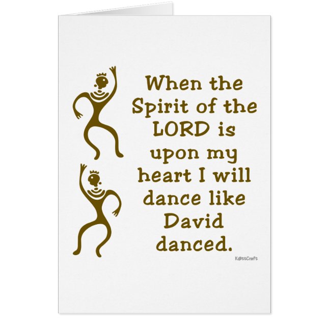 KattCraft: Dans lika David Hälsningskort (Framsidan)