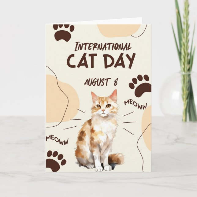 Kattdagen i internationell kort (Framsida)