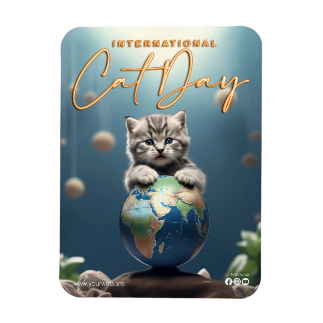 Kattdagen i internationell magnet (Vertikal)
