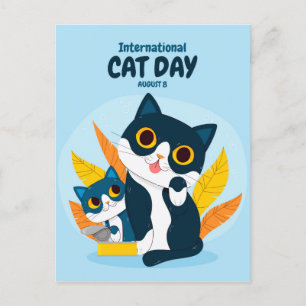 Kattdagen i internationell vykort