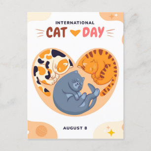 Kattdagen i internationell vykort